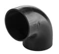 Miniatyrbillede 1 af 2: PEHD 50/88 kort albue S12.5, sort, QS (Quick Stream)