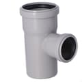 Miniatyrbillede 2 af 4: PP-HT 75x50/87,5 sanitært T-stykke, til internt spildevand, askefarvet
