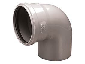 PVC-HT 110/88 sanitærbøjning, til internt spildevand, askefarvet