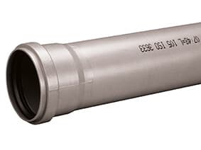 PP-HT rør 40x1,8x250 sanitært, til internt spildevand, askefarvet