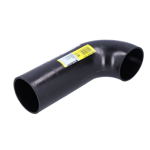 PEHD 75/90 albue med forlænget ende, sort (HDPE spildevand)