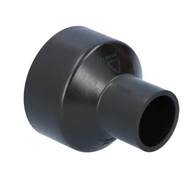 Reduktion (kon) PEHD 75x40 symmetrisk kort, svart (HDPE avloppssystem)