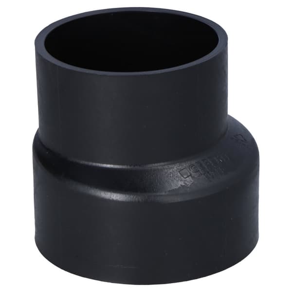 Reduktion (konus) PEHD 90x75 asymmetrisk kort, sort (HDPE kloaksystem)