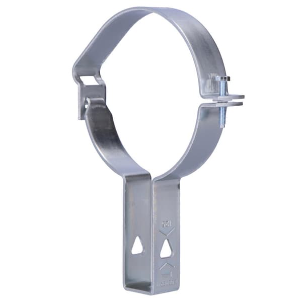 Justerbar rørholder med gevindmuffe 125xM10, indvendig gevind, galvaniseret stål (HDPE spildevand)