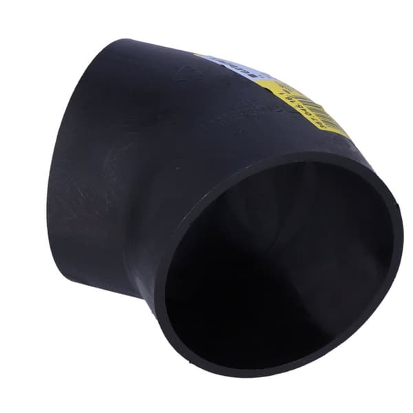 PEHD-bøjning 110/45, sort (HDPE-spildevand)
