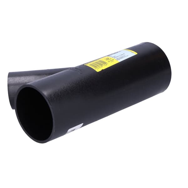 PEHD 75x50/45 T-stykke, diagonalt, sort (HDPE kloaksystem)