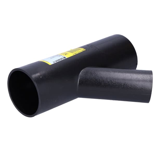 PEHD 75x50/45 T-stykke, diagonalt, sort (HDPE kloaksystem)