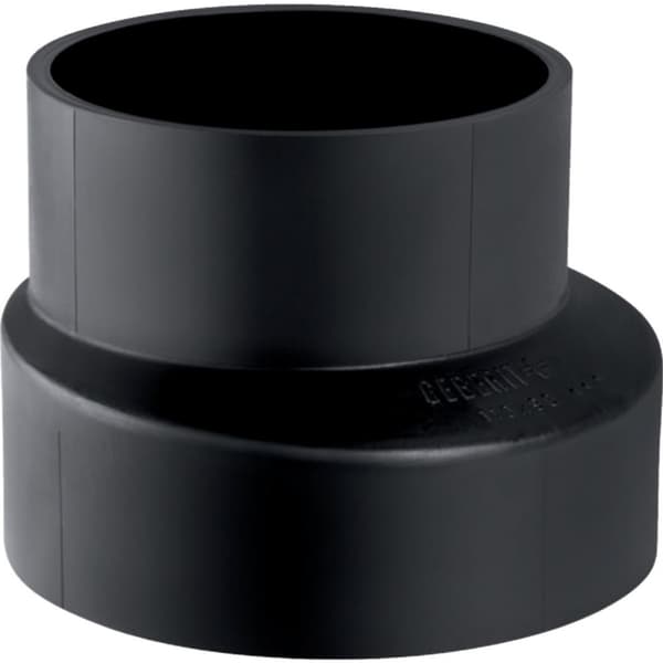 Reduktion (smaller) PEHD 75x63 asymmetrisk kort, sort (HDPE kloaksystem)