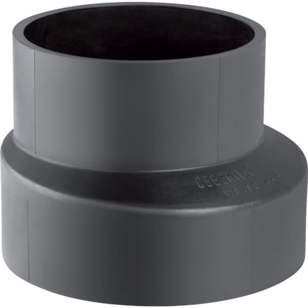 Reduktion (smaller) PEHD 75x63 asymmetrisk kort, sort (HDPE kloaksystem)