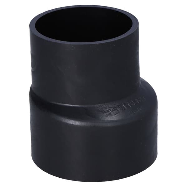Reduktion (smaller) PEHD 75x63 asymmetrisk kort, sort (HDPE kloaksystem)