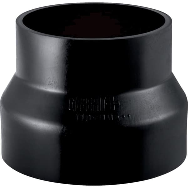 Reduktion (smaller) PEHD 125x110 symmetrisk kort, sort (HDPE kloaksystem)