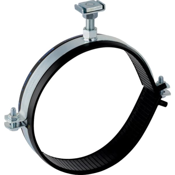 Rørholder 250 mm med elektrosvejset bånd, til montering på et fast punkt, galvaniseret stål (Pluvia)