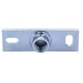 Miniatyrbillede 4 af 5: Monteringsplade med gevindmuffe GW1/2", indvendig gevind, aflang 12x4cm, 2 huller med en afstand på 9cm, galvaniseret stål (HDPE-kloaksystem)