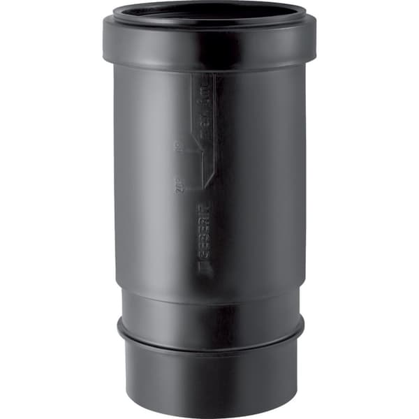 PEHD 75 kompensationsmuffe med dobbelt ring, sort (HDPE spildevand)