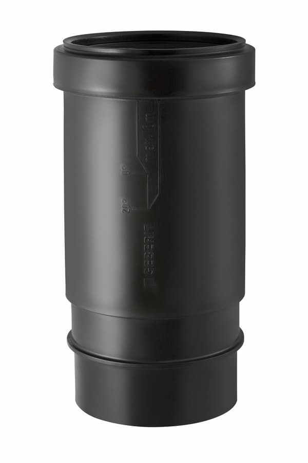 PEHD 75 kompensationsmuffe med dobbelt ring, sort (HDPE spildevand)