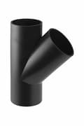 Miniatyrbillede 1 af 2: PEHD T-stykke 110x75/45 diagonal, sort (HDPE spildevand)