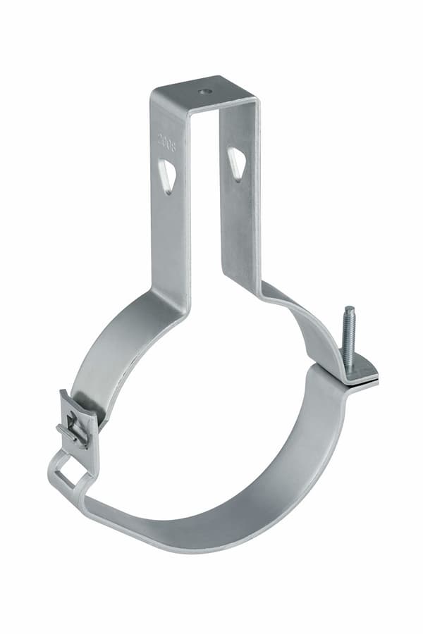 Rørholder 56mm justerbar, galvaniseret stål (Pluvia)