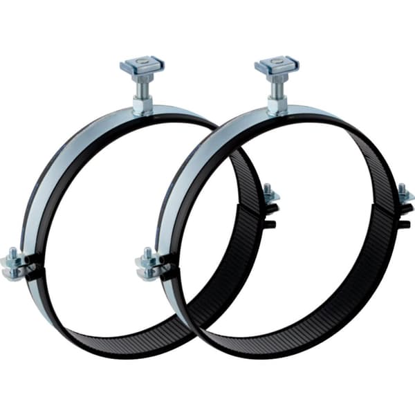 Rørholder 315 mm med elektrosvejset bånd, til montering på et fast punkt, galvaniseret stål (Pluvia)