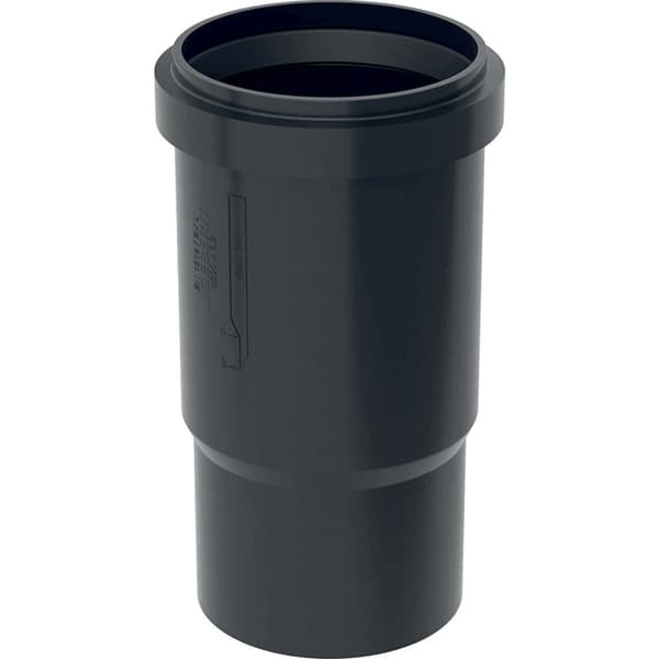 PEHD 200 kompensationsmuffe med dobbelt ring, sort (HDPE spildevand)