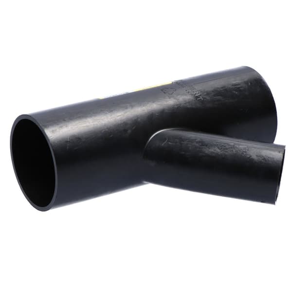PEHD 90x56/45 T-stykke, diagonalt, sort (HDPE kloaksystem)