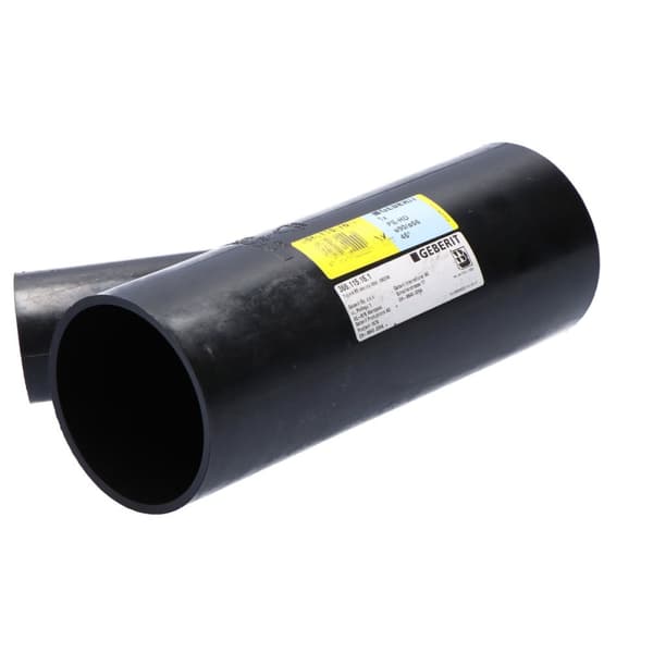 PEHD 90x56/45 T-stykke, diagonalt, sort (HDPE kloaksystem)