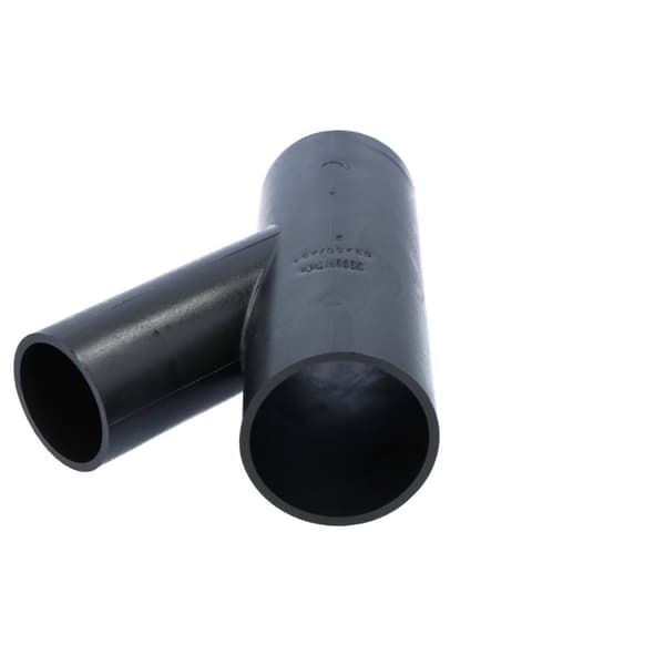 PEHD T-stykke 63x50/45 diagonal, sort (HDPE spildevand)