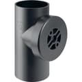 Miniatyrbillede 2 af 2: PEHD 75/90 graders lige renser med rundt inspektionshul, sort (HDPE kloaksystem)