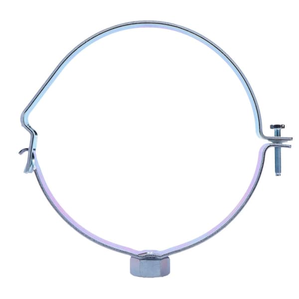Justerbar rørholder med gevindmuffe 160xGW1/2", indvendig gevind, galvaniseret stål (HDPE spildevand)
