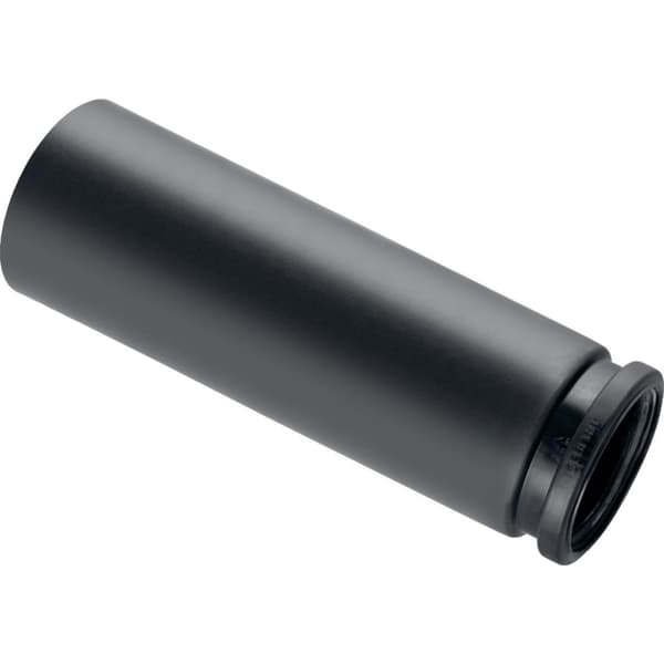HDPE afløbsrør 90x90 med muffe, L=31cm, til væghængt toilet, sort (HDPE kloaksystem)