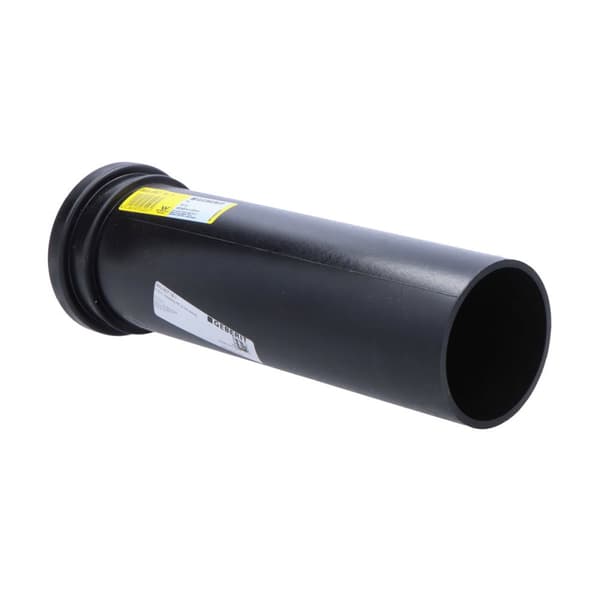 HDPE afløbsrør 90x90 med muffe, L=31cm, til væghængt toilet, sort (HDPE kloaksystem)