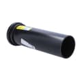 Miniatyrbillede 2 af 5: HDPE afløbsrør 90x90 med muffe, L=31cm, til væghængt toilet, sort (HDPE kloaksystem)