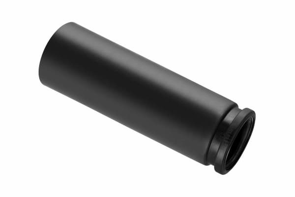 HDPE afløbsrør 90x90 med muffe, L=31cm, til væghængt toilet, sort (HDPE kloaksystem)