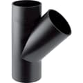 Miniatyrbillede 3 af 3: PEHD T-stykke 63x56/45 diagonal, sort (HDPE spildevand)