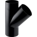 Miniatyrbillede 1 af 3: PEHD T-stykke 63x56/45 diagonal, sort (HDPE spildevand)