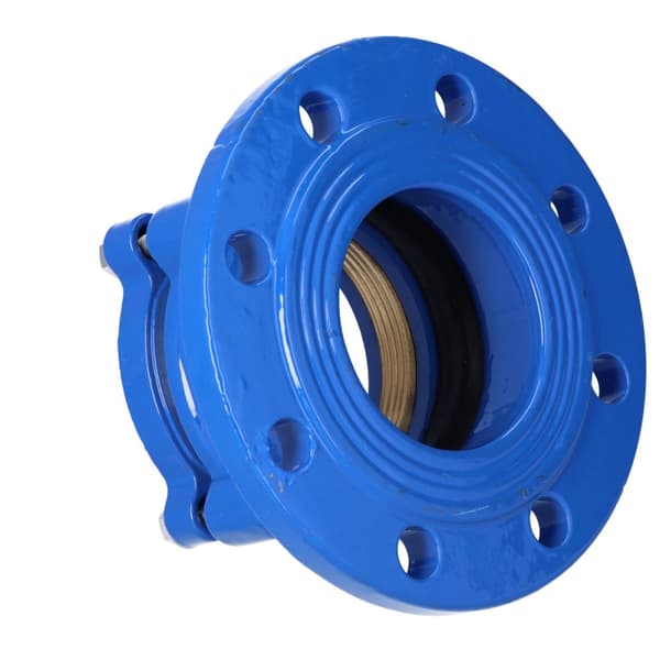 RK DN100 forbindelse, d110mm, PN16, rørflange, til vand og spildevand, til PE- og PVC-rør, EPDM-tætning, messingsikkerhedsring