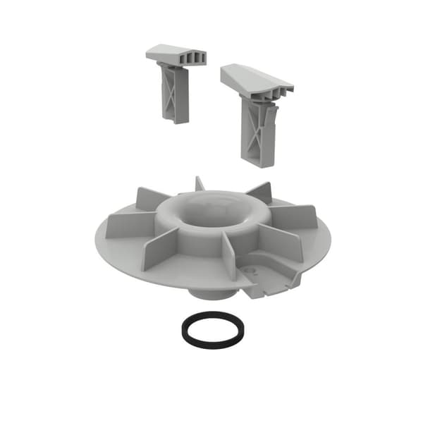 Nødoverløbs-/dæmpningselement DN56mm til tagafløb med en kapacitet på 9l/s og 12l/s, overløbshøjde 55mm (Pluvia)