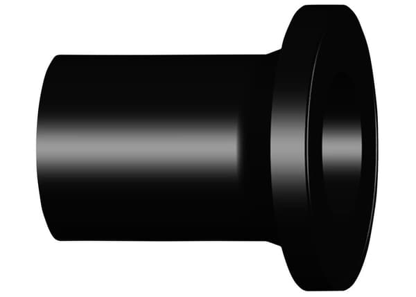 Lang flangesamling d75 PE100, SDR11, PN10 gas/PN16 vand, affaset