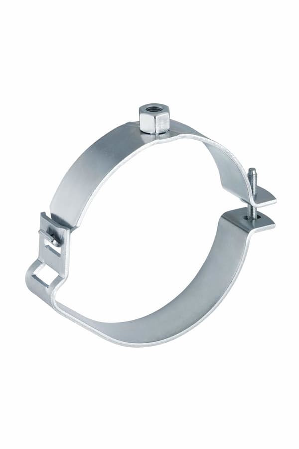 Justerbar rørholder med gevindmuffe 90xM10, indvendig gevind, galvaniseret stål (HDPE spildevand)
