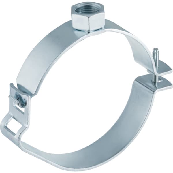 Justerbar rørholder med gevindmuffe 125xGW1/2", indvendig gevind, galvaniseret stål (HDPE spildevand)