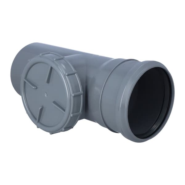 PP-HT 110 sanitetsrens, til internt spildevand, askefarvet, Online