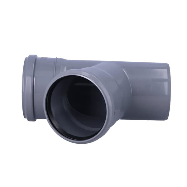 PP-HT 110x110/67 sanitært T-stykke, til internt spildevand, askefarvet, Online