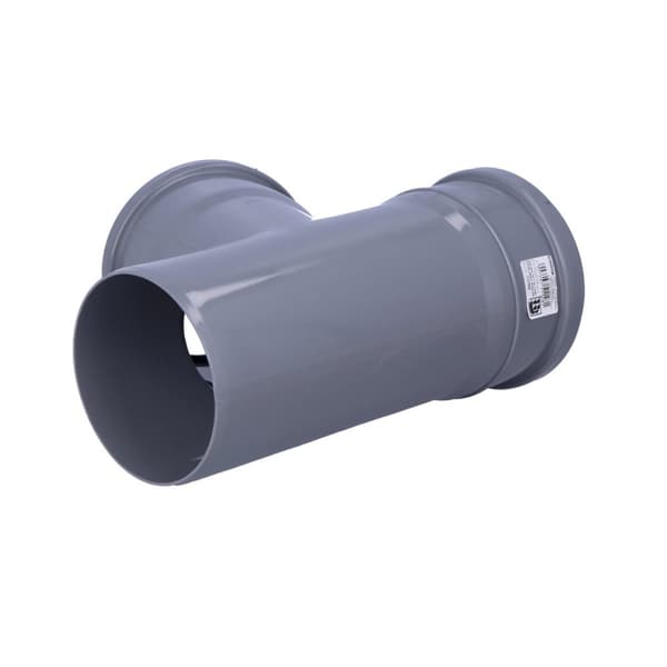 PP-HT 110x110/67 sanitært T-stykke, til internt spildevand, askefarvet, Online