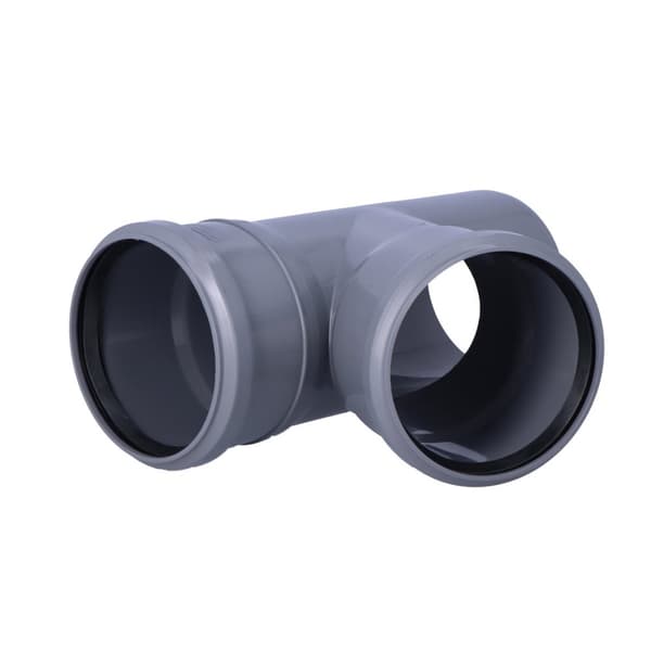 PP-HT 110x110/67 sanitært T-stykke, til internt spildevand, askefarvet, Online