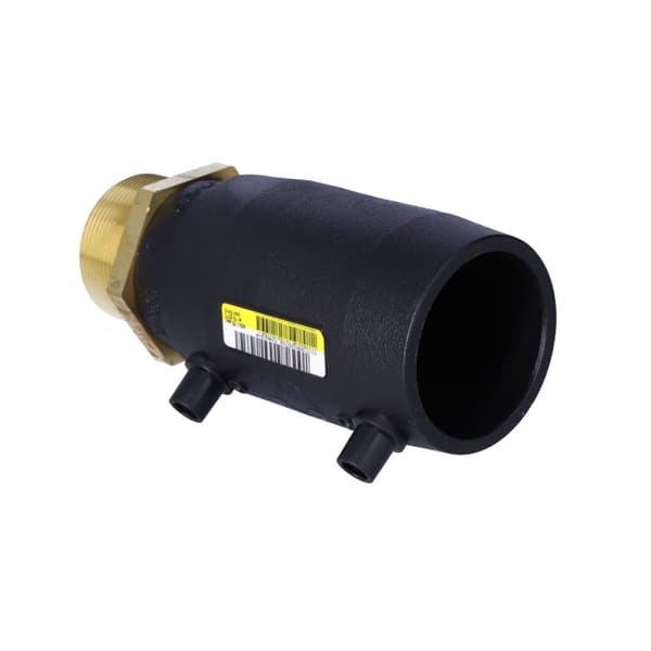 PE-messing overgangsmuffe GZ 63x2"" SDR11 SDR13.6 SDR17 elektrosvejsning, vandgas