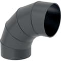 Miniatyrbillede 3 af 3: PEHD 250/90 segmenteret albue, sort (HDPE spildevand)