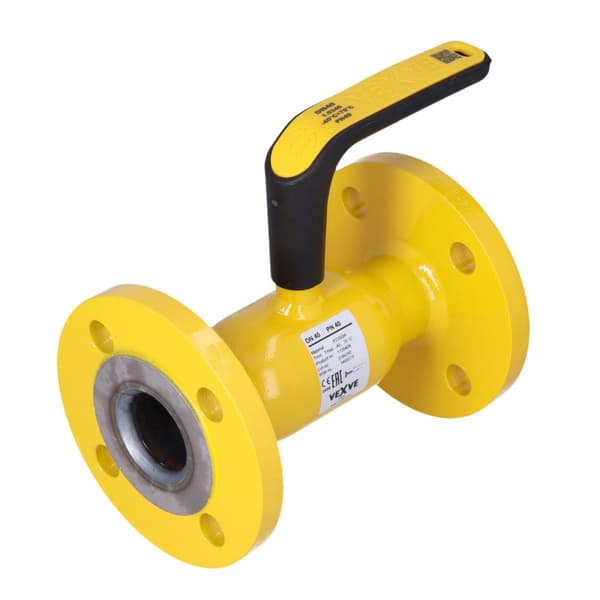 VEXVE X gaskugleventil, DN40 PN40 flange, reduceret passage