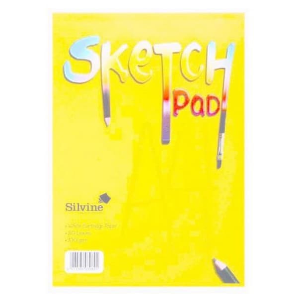 Silvine Wire Bound 20 ark skitseblok Yellow One Size