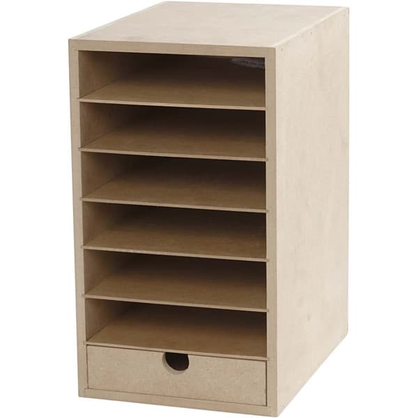 Kartongreol för A5 papper - 6 hyllor - 148x210 mm