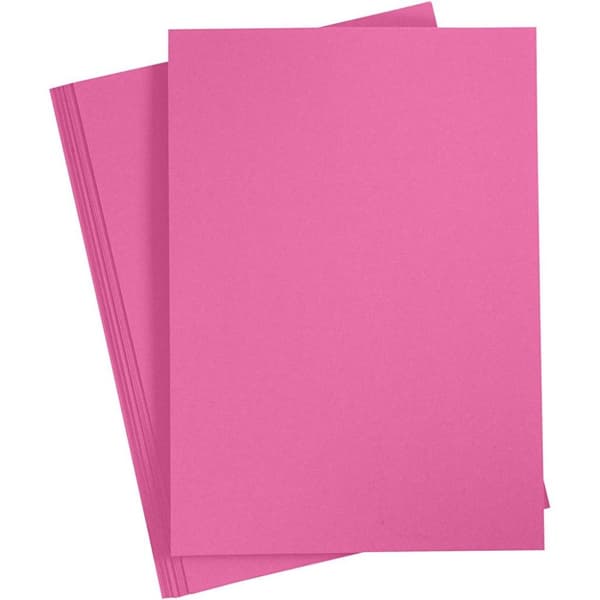 Färgad kartong - A2 - 420 x 600 mm - 180 g - Rosa - 100 ark