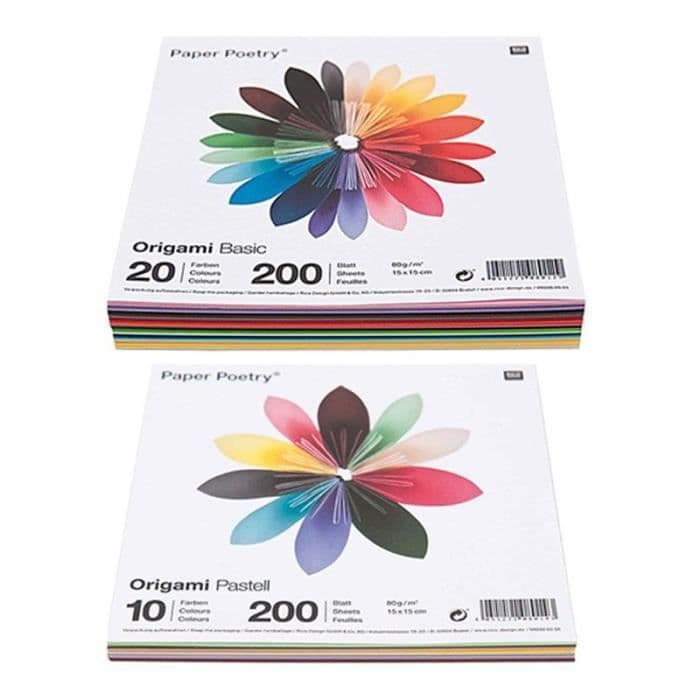 400 Basic + Pastell origami ark 15 x 15 cm